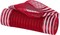 Deco Mesh: 10" Red and White Fine Weave Mesh with Metallic Foil Stripes, 30' Feet, Fabric Ribbon for Wreaths, Bows, Crafts, and Party Decorations